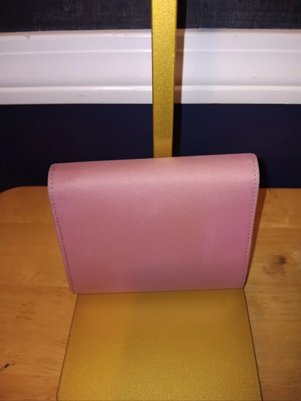 Prada Pink Leather Tessuto Snap Wallet